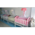 Manufacturer NEW Baby Cot thick mattress High Pole Mosquito Net Foldable Baby Cot Pink for Girl